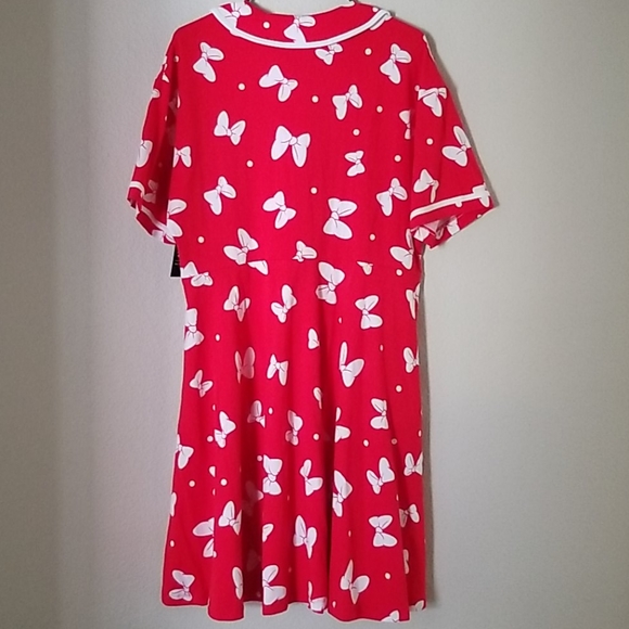 NWT Disney Minnie Mouse Bow Print Dress - Picture 6 of 8
